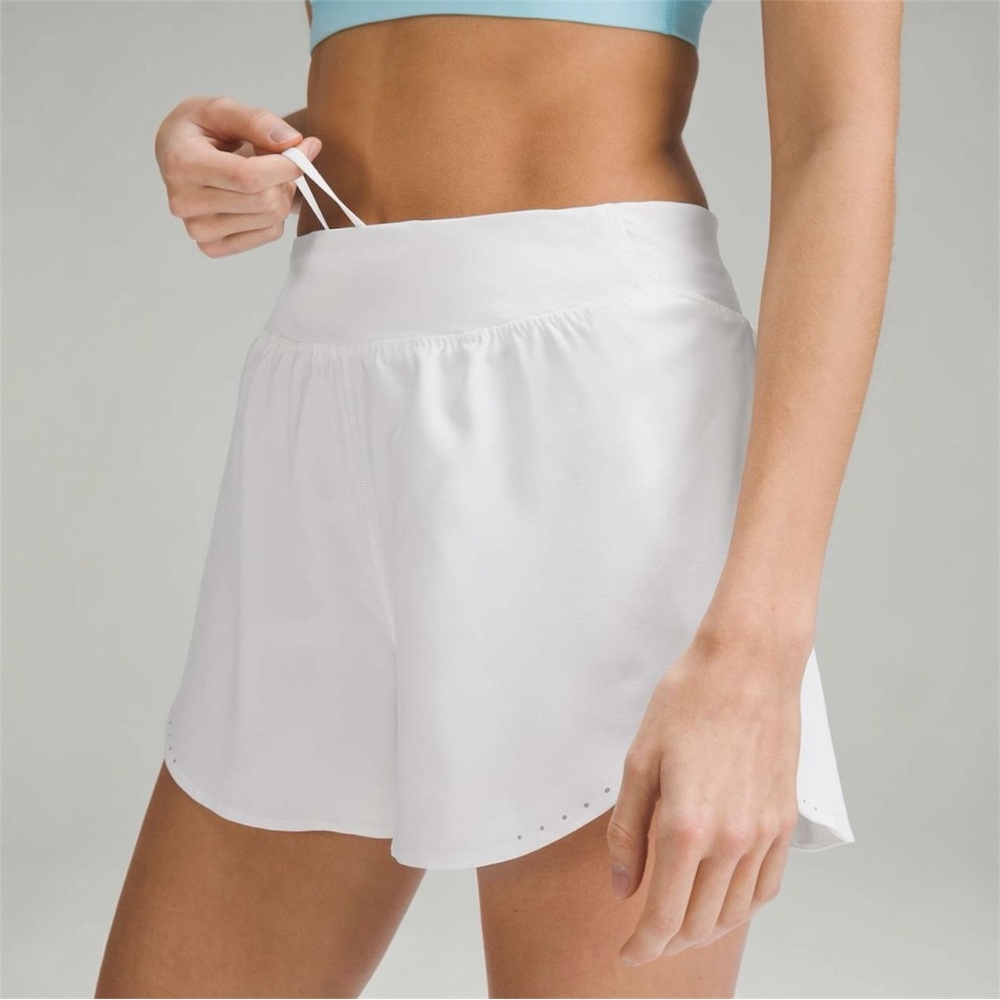 Lululemon Fast and Free Reflective High-Rise Classic-Fit Short 3"•White🤍